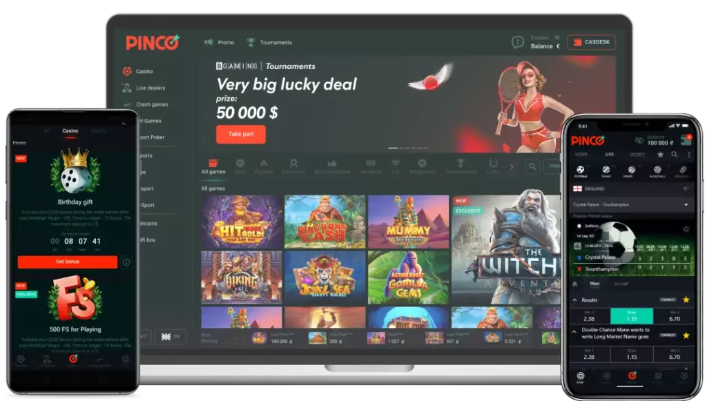 PINCO Casino на всех платформах